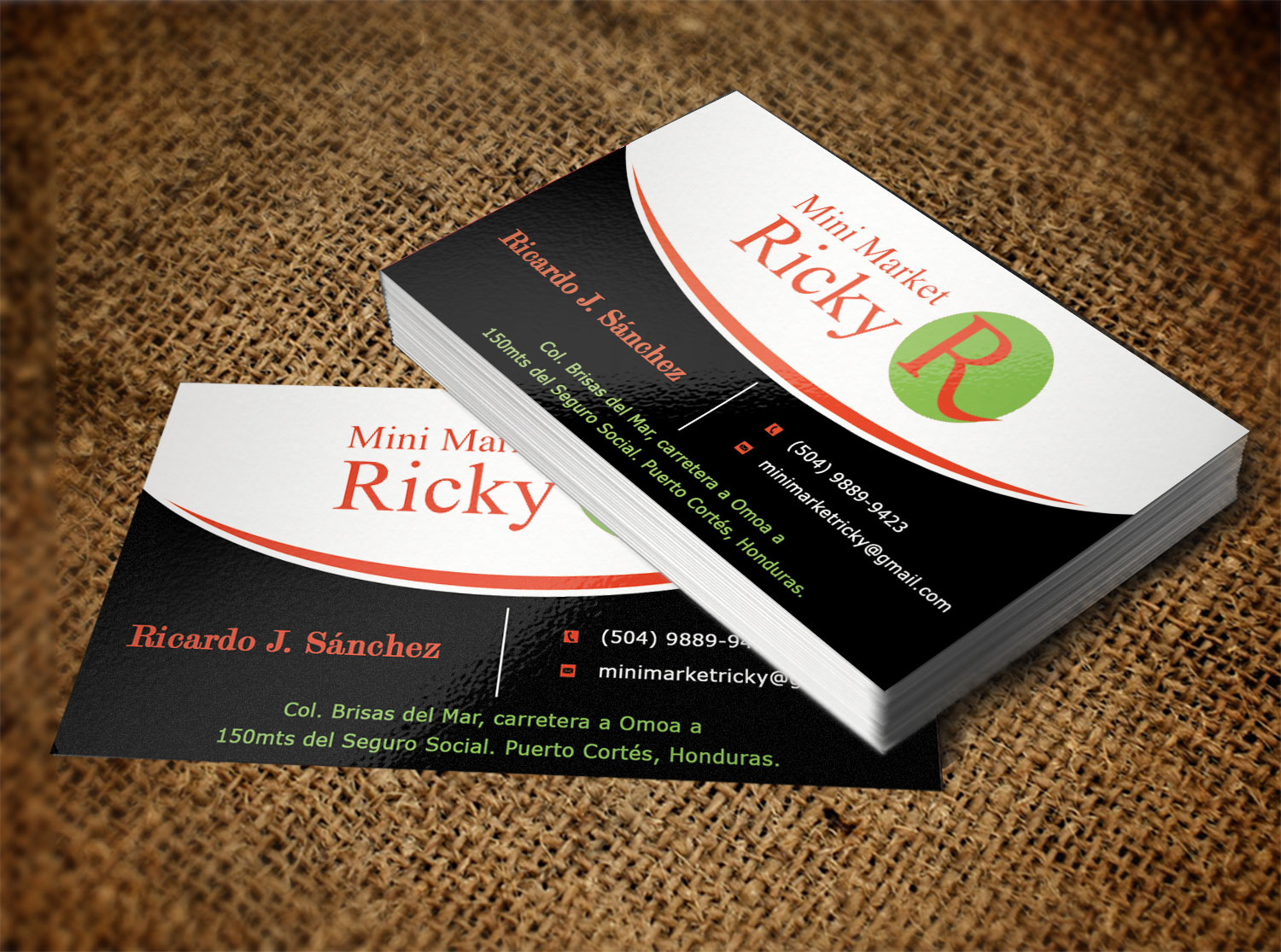 Business Card Design by Lanka Ama for Mini Market Ricky | Design #8412903