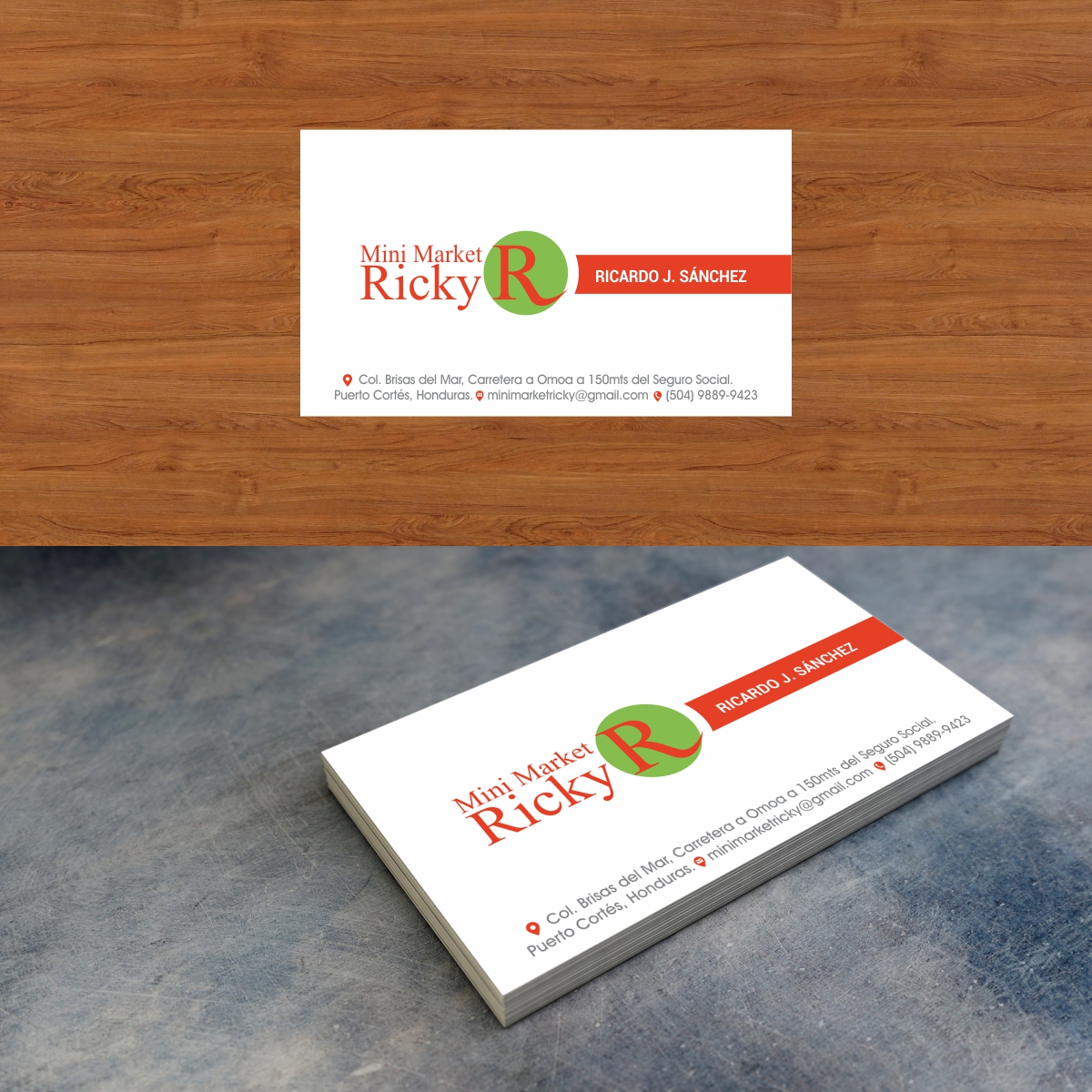 Diseño de Tarjeta de Presentación por creativeride para Mini Market Ricky | Diseño #8420147