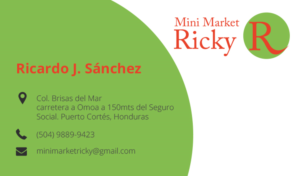 Diseño de Tarjeta de Presentación por darryl.tuburan para Mini Market Ricky | Diseño #8407768
