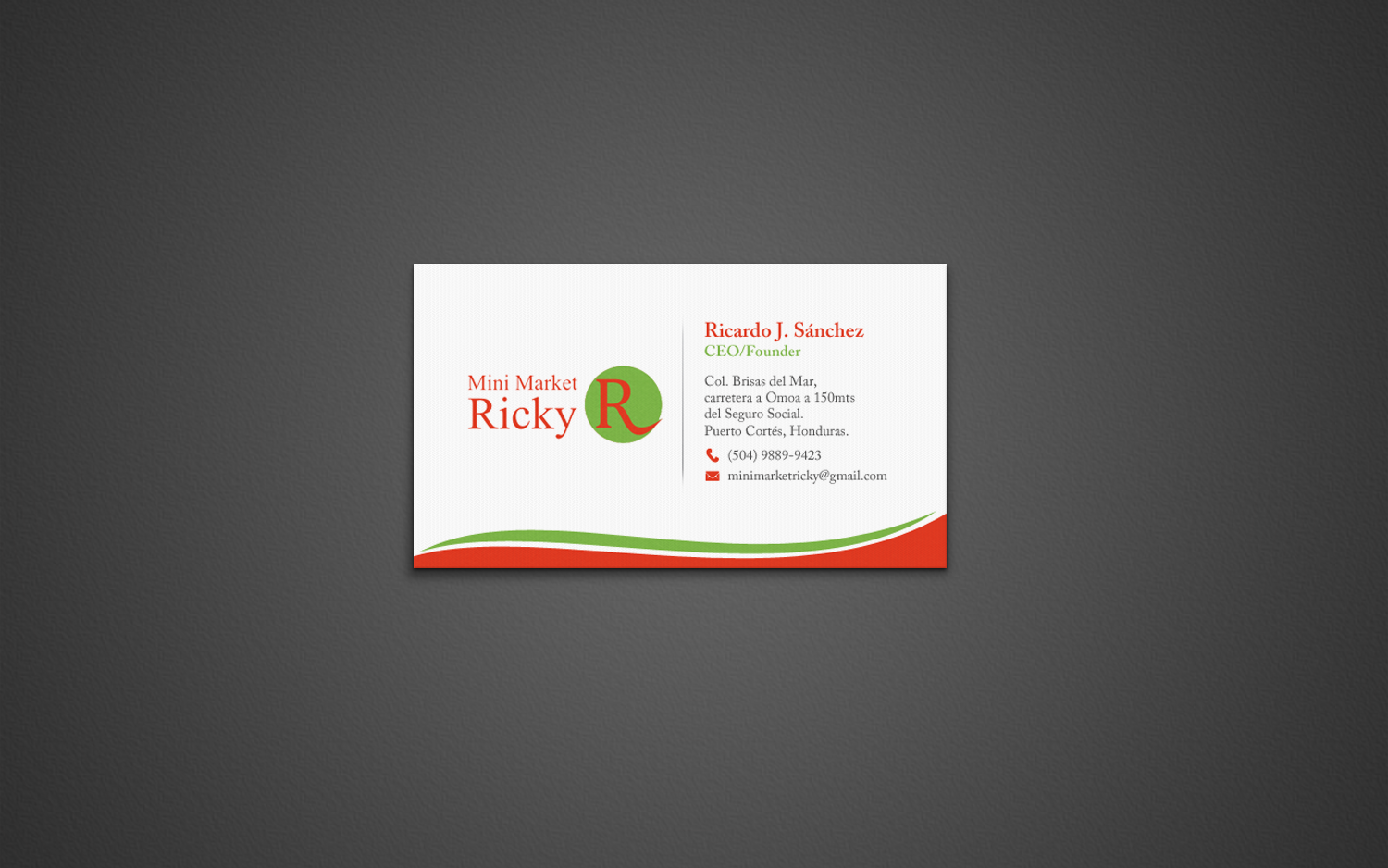 Business Card Design by chandrayaan.creative for Mini Market Ricky | Design #8415265
