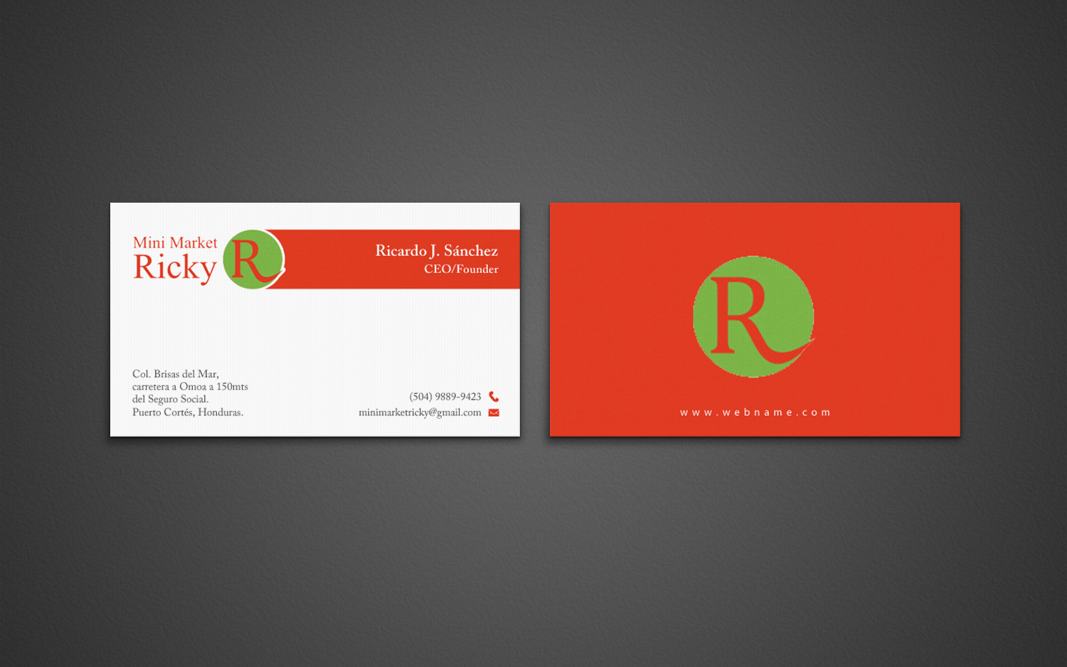 Design de Carte de Visite par chandrayaan.creative pour Mini Market Ricky | Design #8415273