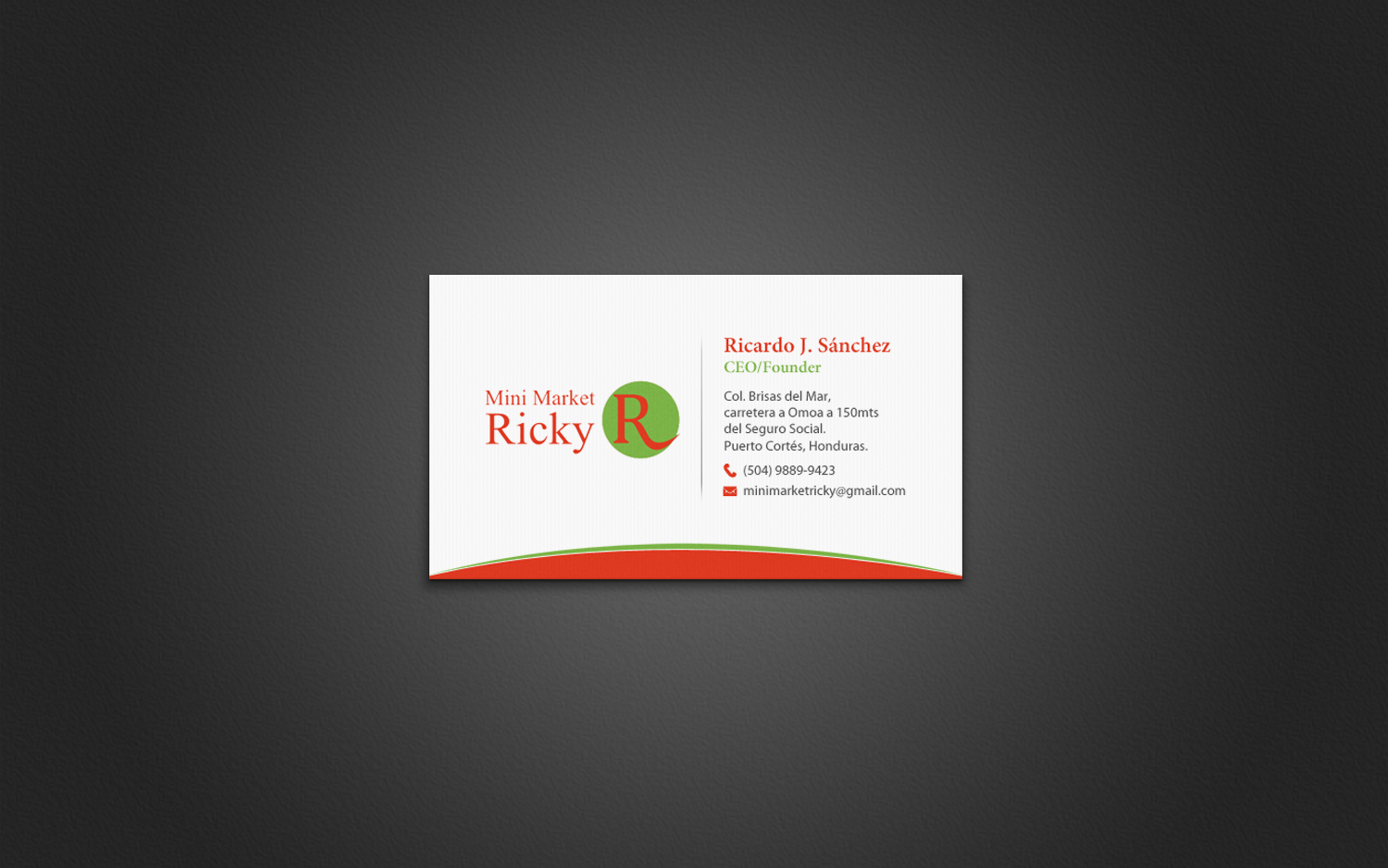Business Card Design by chandrayaan.creative for Mini Market Ricky | Design #8415275