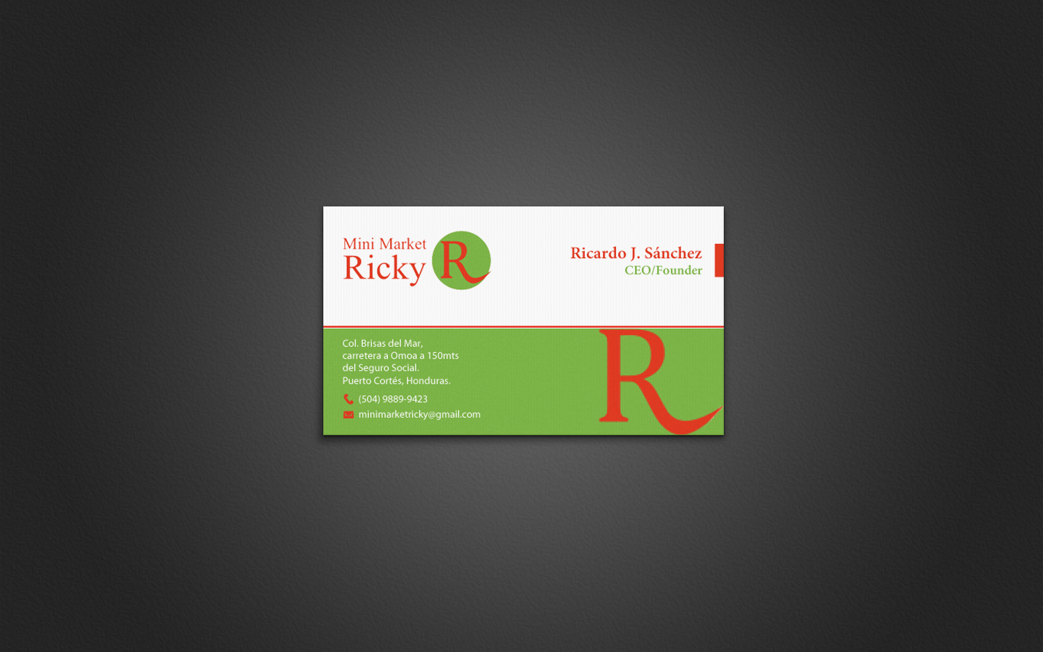 Business Card Design by chandrayaan.creative for Mini Market Ricky | Design #8415276
