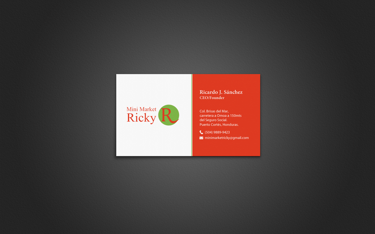 Diseño de Tarjeta de Presentación por chandrayaan.creative para Mini Market Ricky | Diseño #8415279