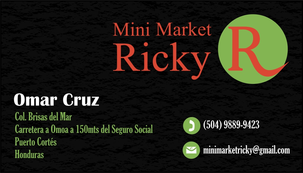 Diseño de Tarjeta de Presentación por nancyottenbreit para Mini Market Ricky | Diseño #8409339