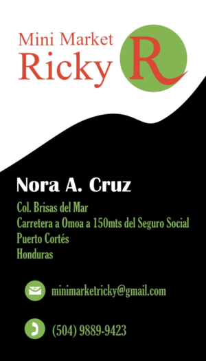 Diseño de Tarjeta de Presentación por nancyottenbreit para Mini Market Ricky | Diseño #8417164