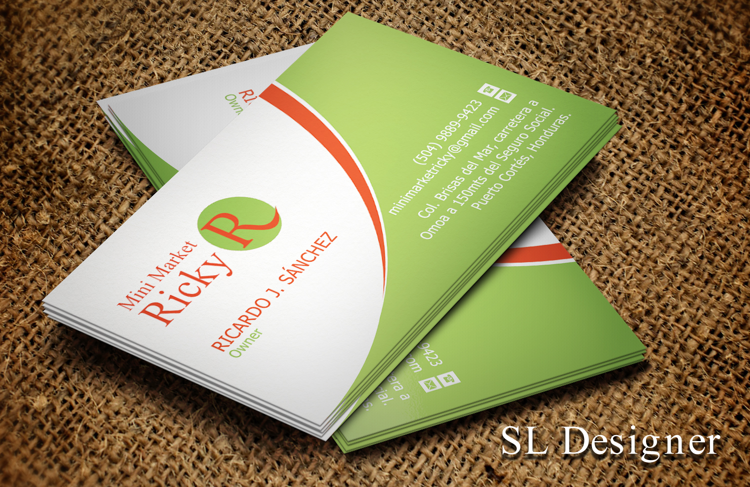 Business Card Design by SL Designer for Mini Market Ricky | Design #8410069