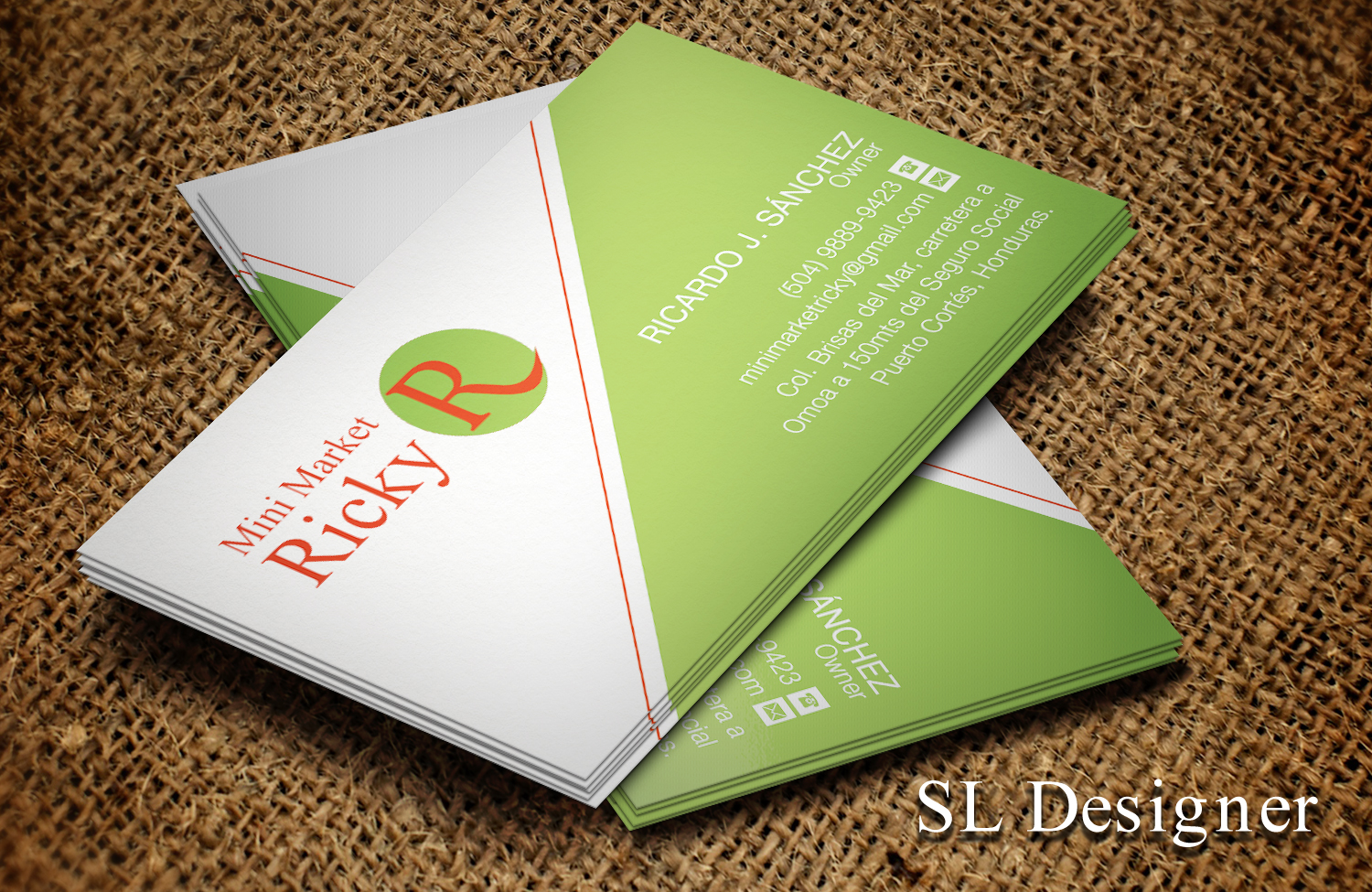Business Card Design by SL Designer for Mini Market Ricky | Design #8410071