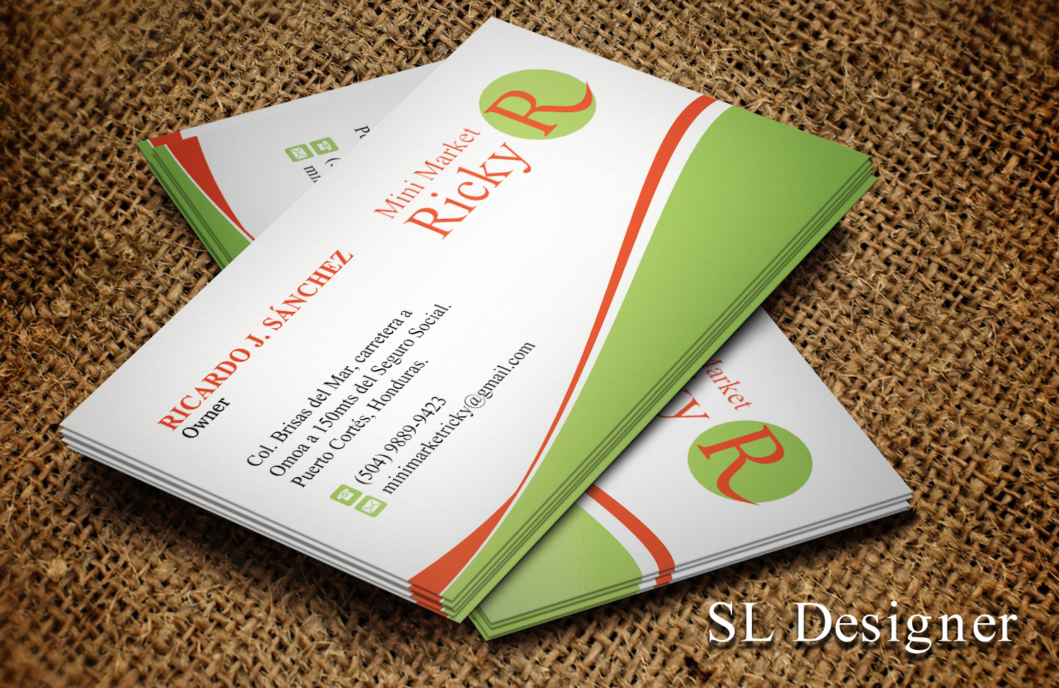 Business Card Design by SL Designer for Mini Market Ricky | Design #8410084