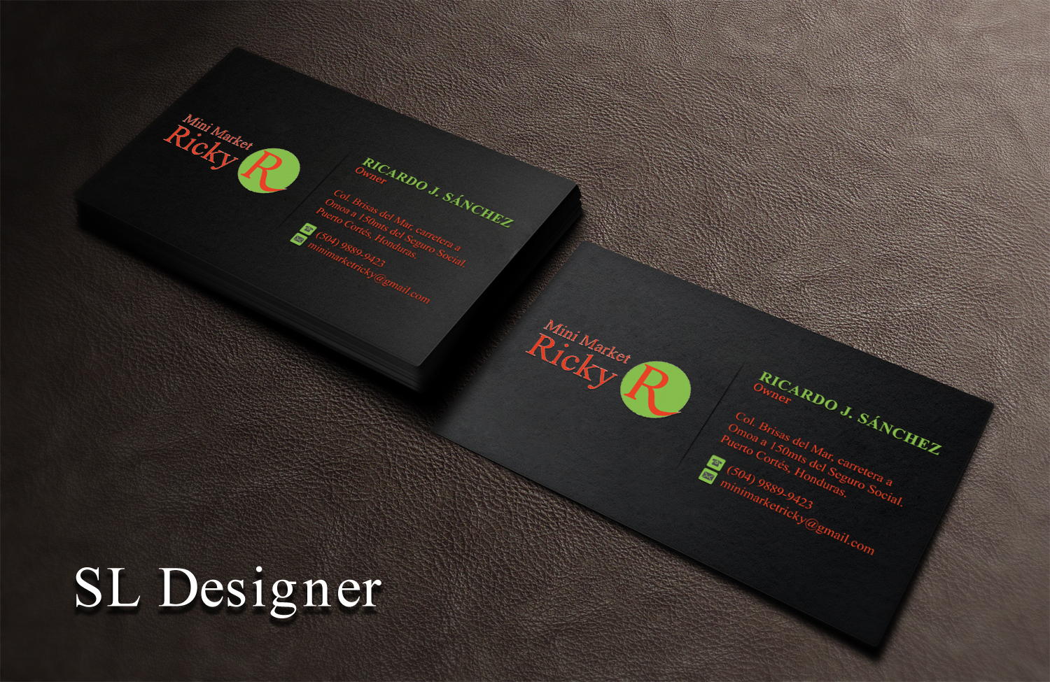 Business Card Design by SL Designer for Mini Market Ricky | Design #8410100