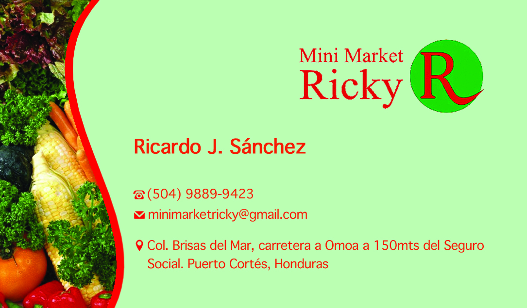 Business Card Design by Unique Styles for Mini Market Ricky | Design #8408963