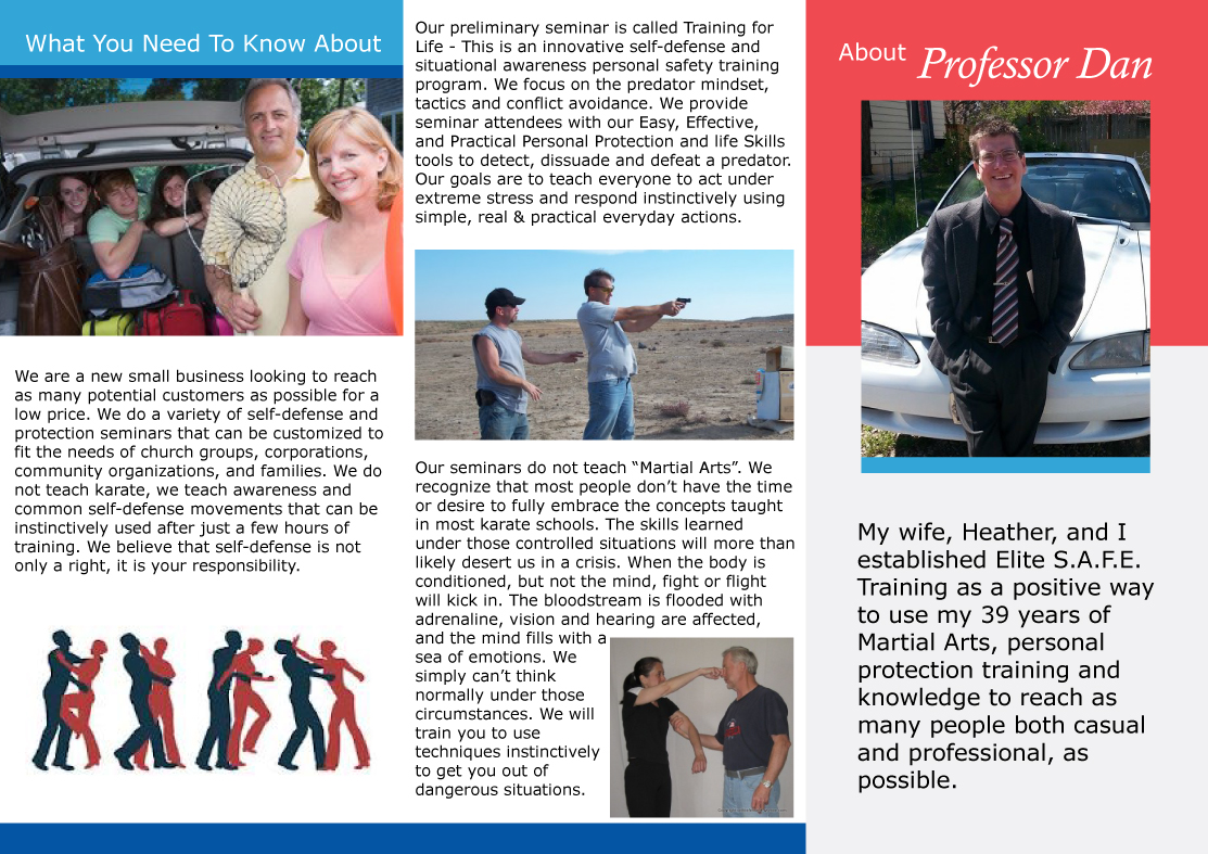 Flyer Design by Parul for Elite S.A.F.E. Training LLC | Design #8505009