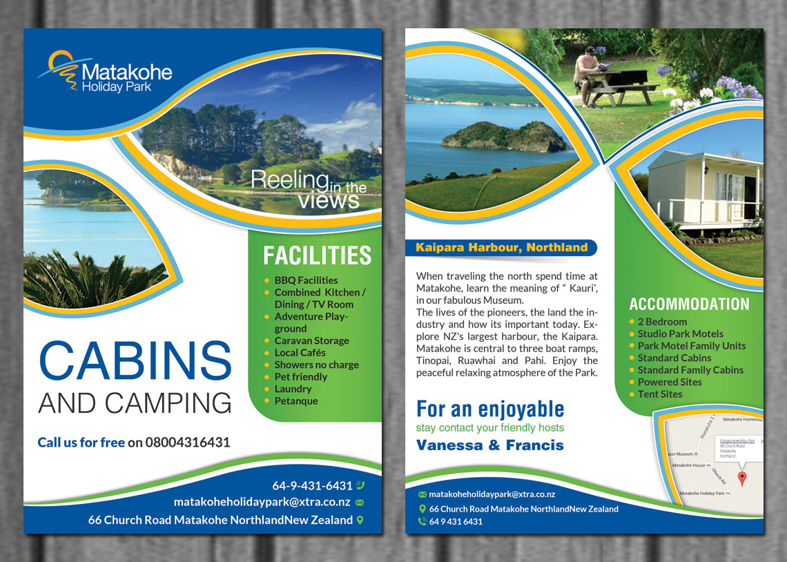 Diseño de Flyer por creative.bugs para matakohe holiday park | Diseño: #8480551