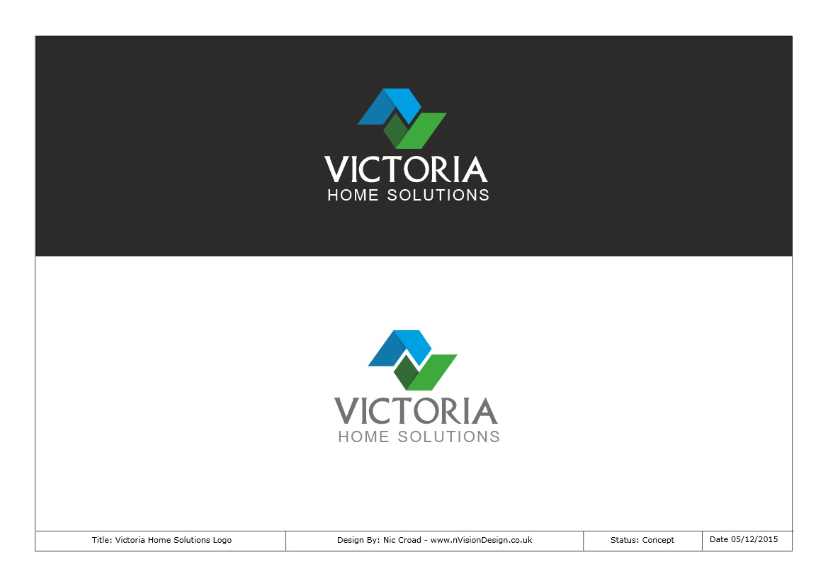 Logo Design by nvisiondesign.co.uk for Victoria Home Solutions | Design #8429772