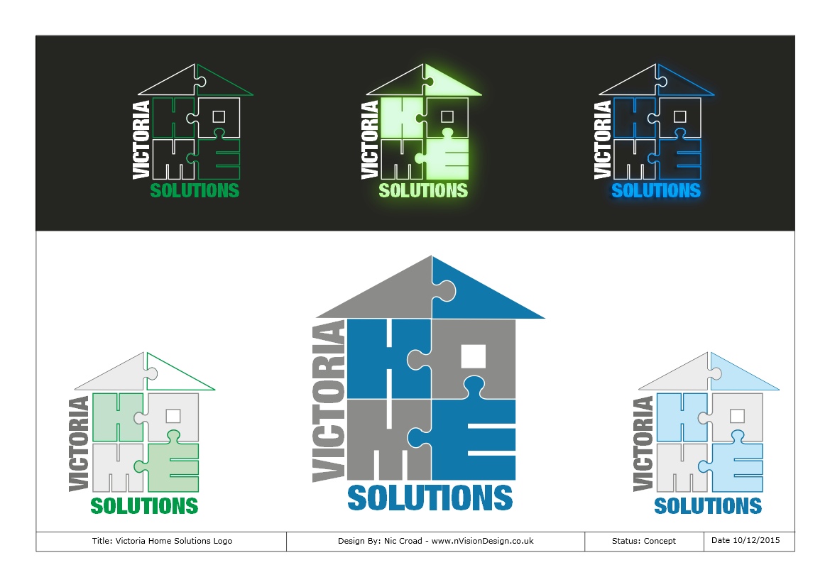 Logo Design by nvisiondesign.co.uk for Victoria Home Solutions | Design #8482287
