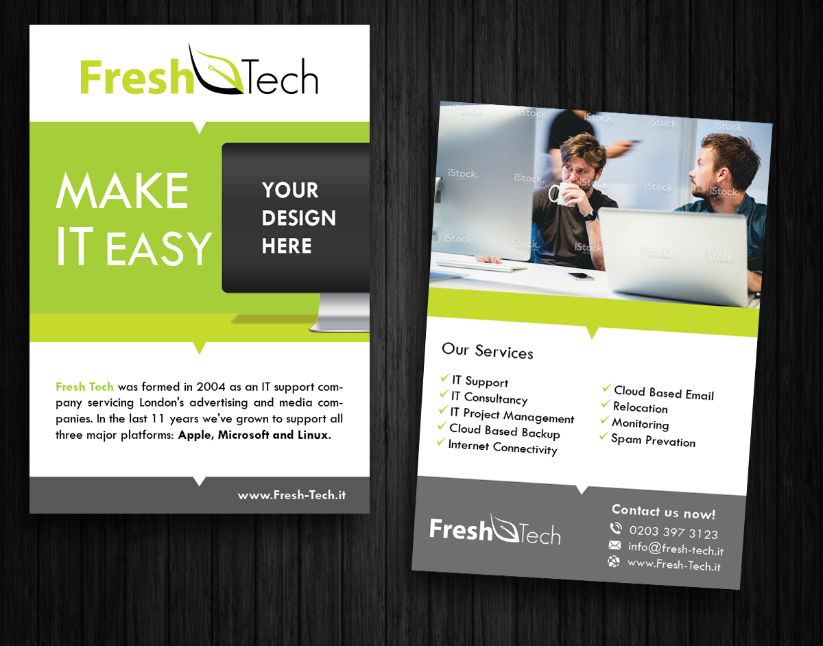 Flyer Design by MatijaC for Fresh Tech Ltd | Design #8490001