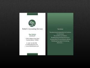 Business Card Design by Creations Box 2015 for Rathel's Accounting Service | Design: #8425445