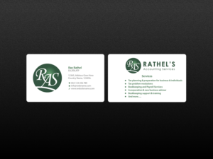 Business Card Design by Creations Box 2015 for Rathel's Accounting Service | Design: #8425446