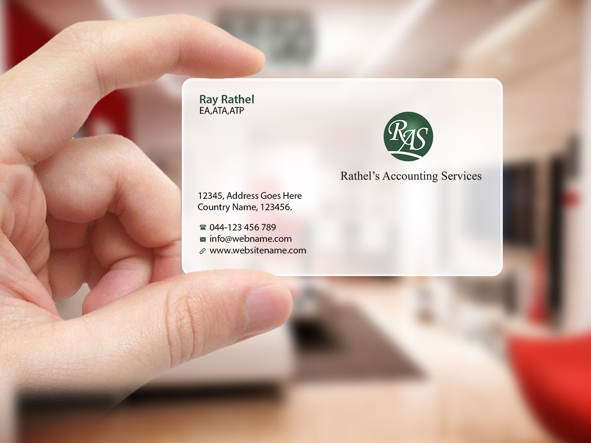 Business Card Design by Creations Box 2015 for Rathel's Accounting Service | Design #8425454