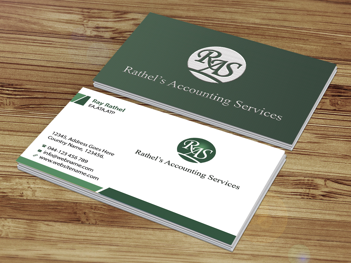 Business Card Design by Creations Box 2015 for Rathel's Accounting Service | Design #8425459