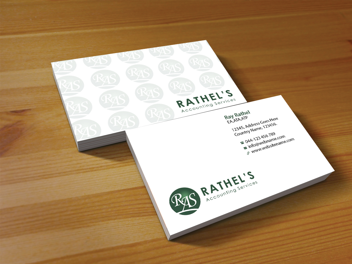 Design de Carte de Visite par Creations Box 2015 pour Rathel's Accounting Service | Design #8425469