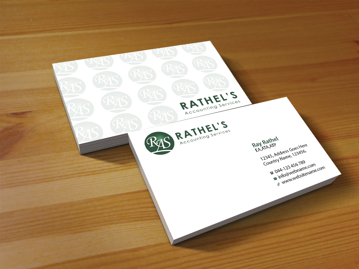 Design de Carte de Visite par Creations Box 2015 pour Rathel's Accounting Service | Design #8425470