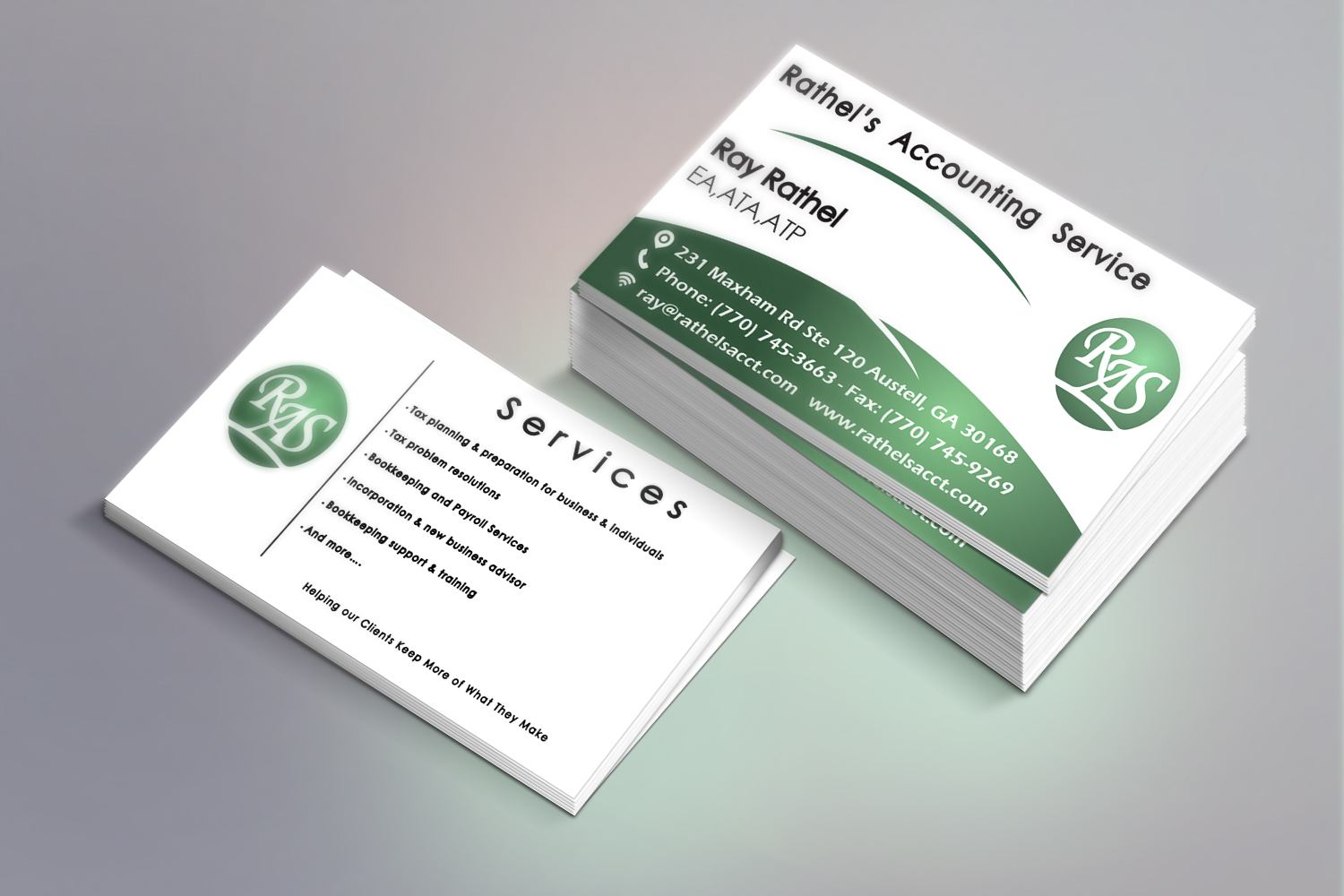 Design de Carte de Visite par Nagaty pour Rathel's Accounting Service | Design #8423208