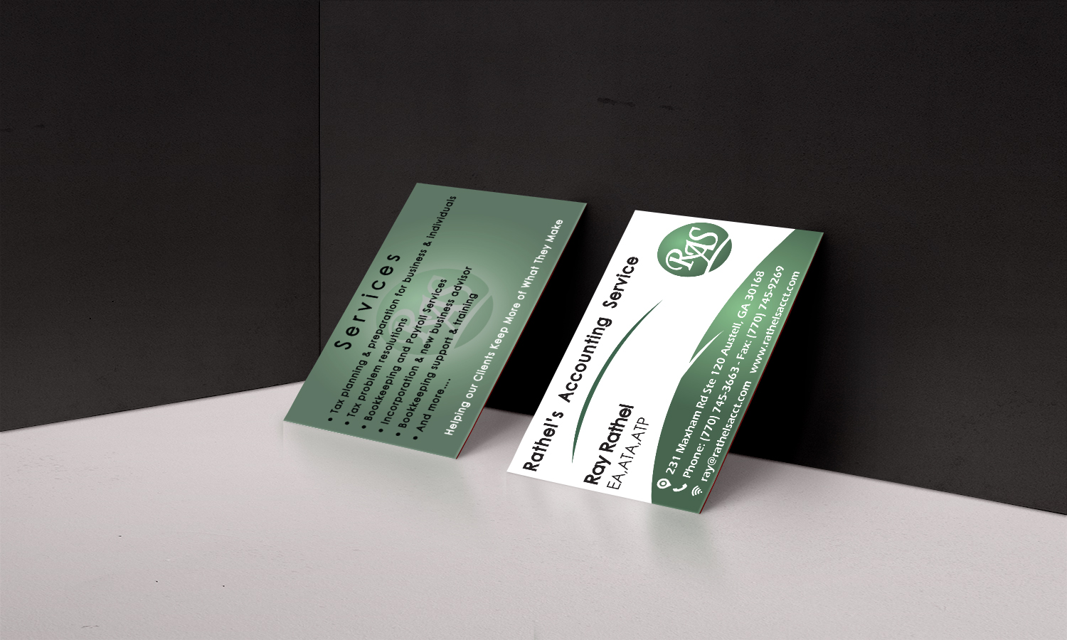 Business Card Design by Nagaty for Rathel's Accounting Service | Design #8423209