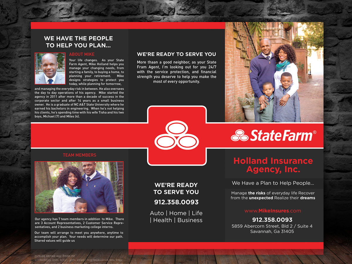 modern professional insurance flyer design for state farm by sd flyer insurance agency