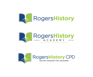RogersHistory + RogersHistory Academy + RogersHistory CPD (same design for each of the 3 logos) | Logo Design by Mario
