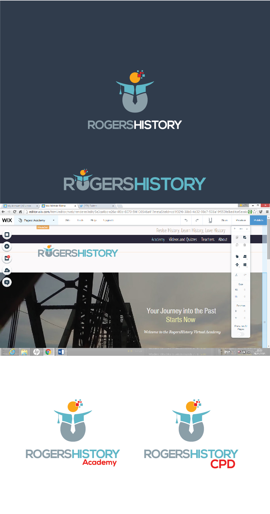 Logo-Design von Logo Xtudio für RogersHistory | Design #8493793