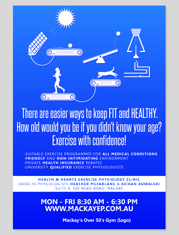 Poster Design by Senseless for Health and Hearts Exercise Physiology Clinic | Design #2010365