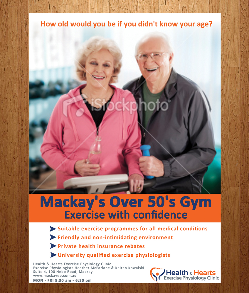 Poster Design by Anna  for Health and Hearts Exercise Physiology Clinic | Design #1993749