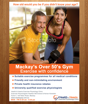 Poster Design by Anna  for Health and Hearts Exercise Physiology Clinic | Design: #1993828