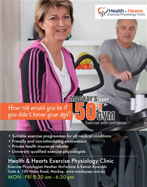 Poster Design by Purple Studio for Health and Hearts Exercise Physiology Clinic | Design: #2027960