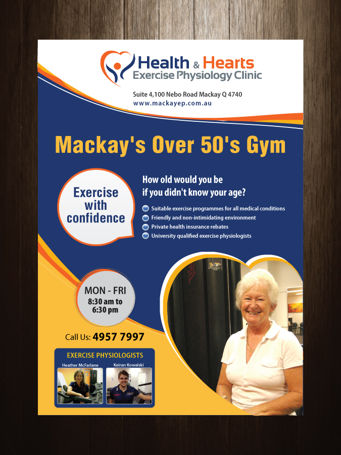 Poster Design by meet007 for Health and Hearts Exercise Physiology Clinic | Design #2028010