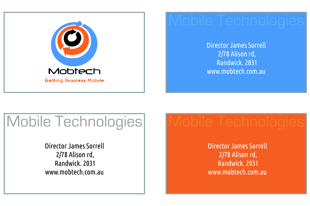 Business Card Design by Jan Michalik for MobTech | Design #1984569