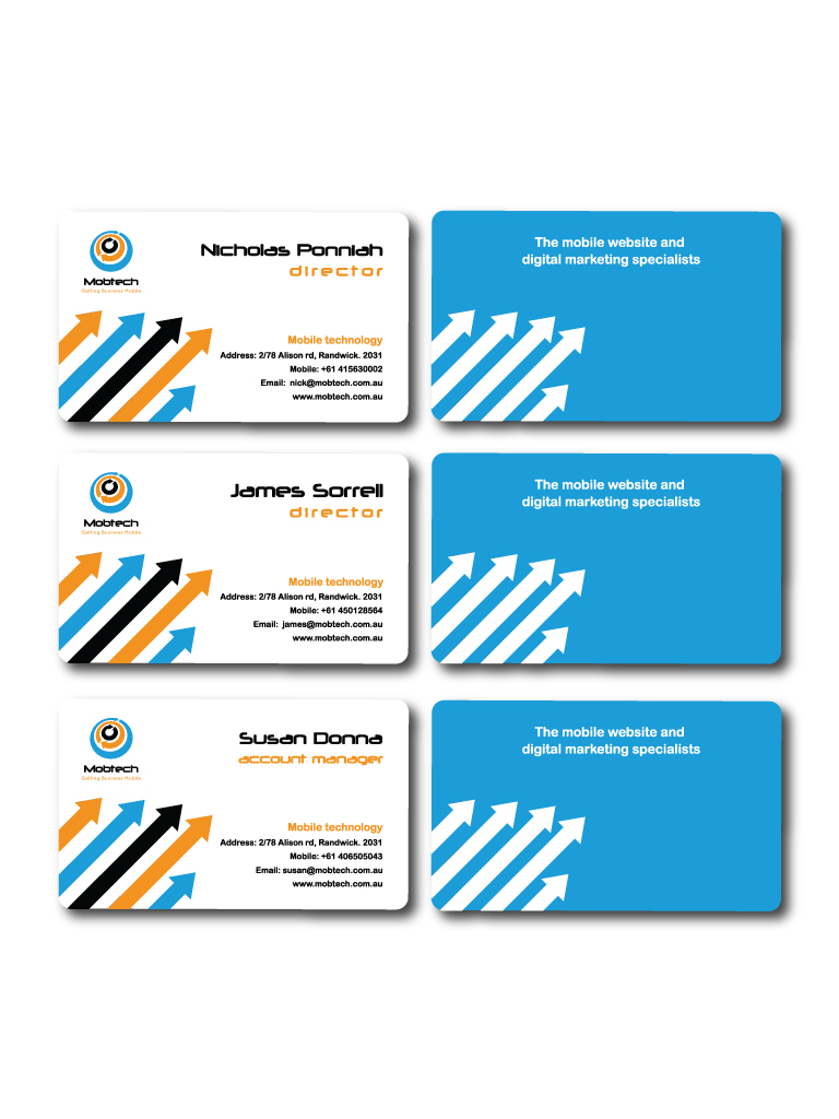 Business Card Design by MDS for MobTech | Design: #2001349