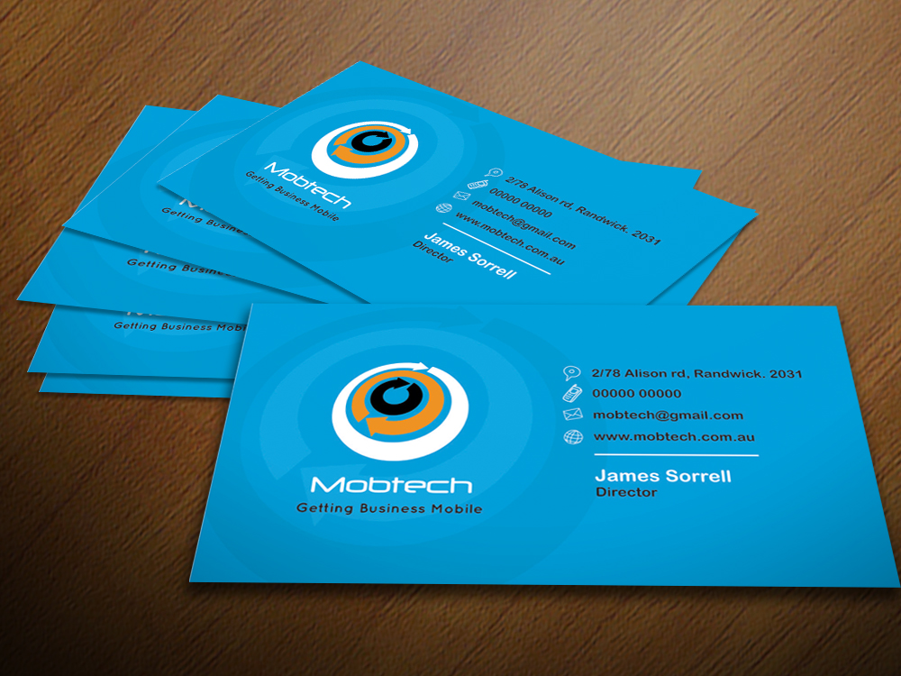 Business Card Design by atularts for MobTech | Design #1984479