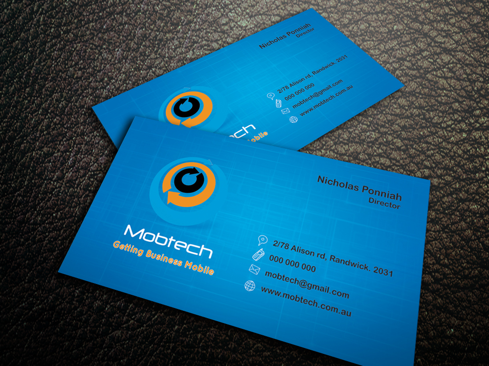 Business Card Design by atularts for MobTech | Design #1993585