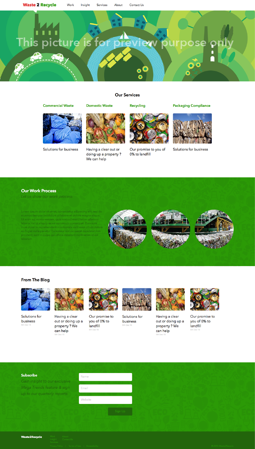 Web Design by Ash  for Waste 2 Recycle | Design #8434224