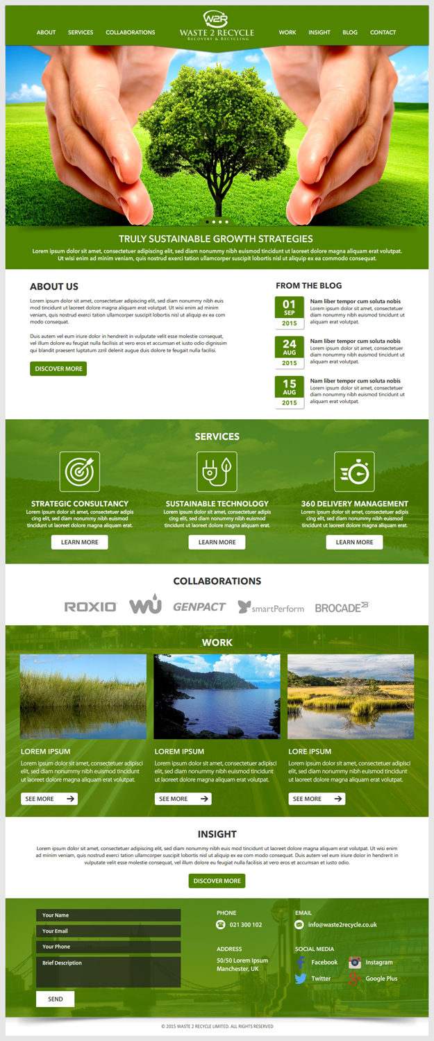 Web Design par -Marc- pour Waste 2 Recycle | Design #8529659