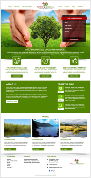 Web Design by -Marc- for Waste 2 Recycle | Design: #8531906