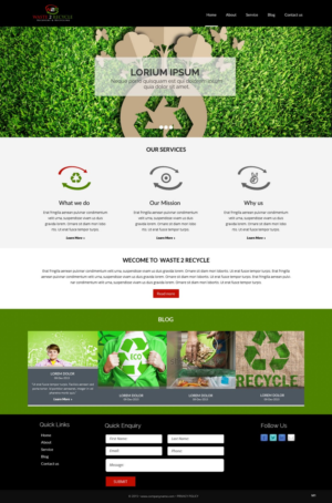 Web Design by pb for Waste 2 Recycle | Design: #8463049
