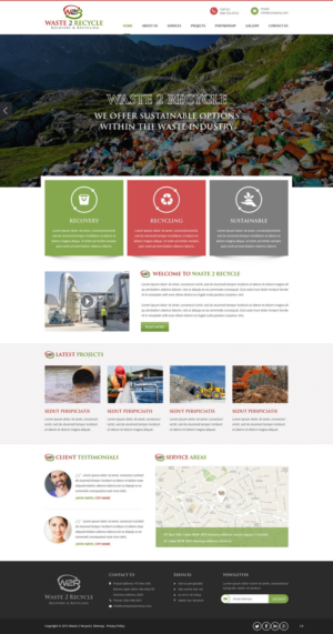 Web Design par pb pour Waste 2 Recycle | Design : #8463332
