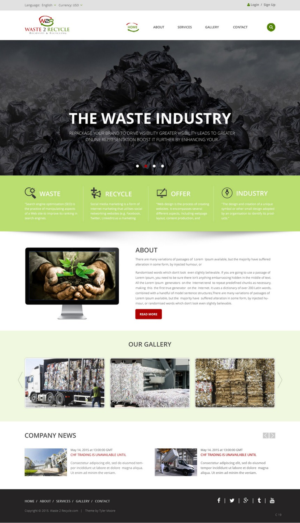 Web Design par pb pour Waste 2 Recycle | Design : #8463341