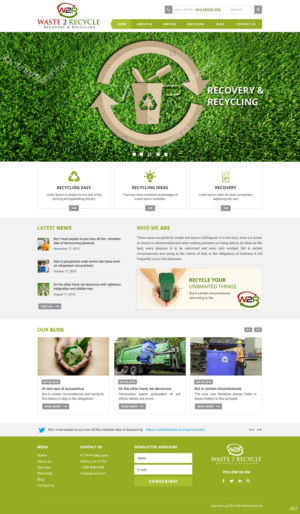 Web Design by pb for Waste 2 Recycle | Design: #8463396