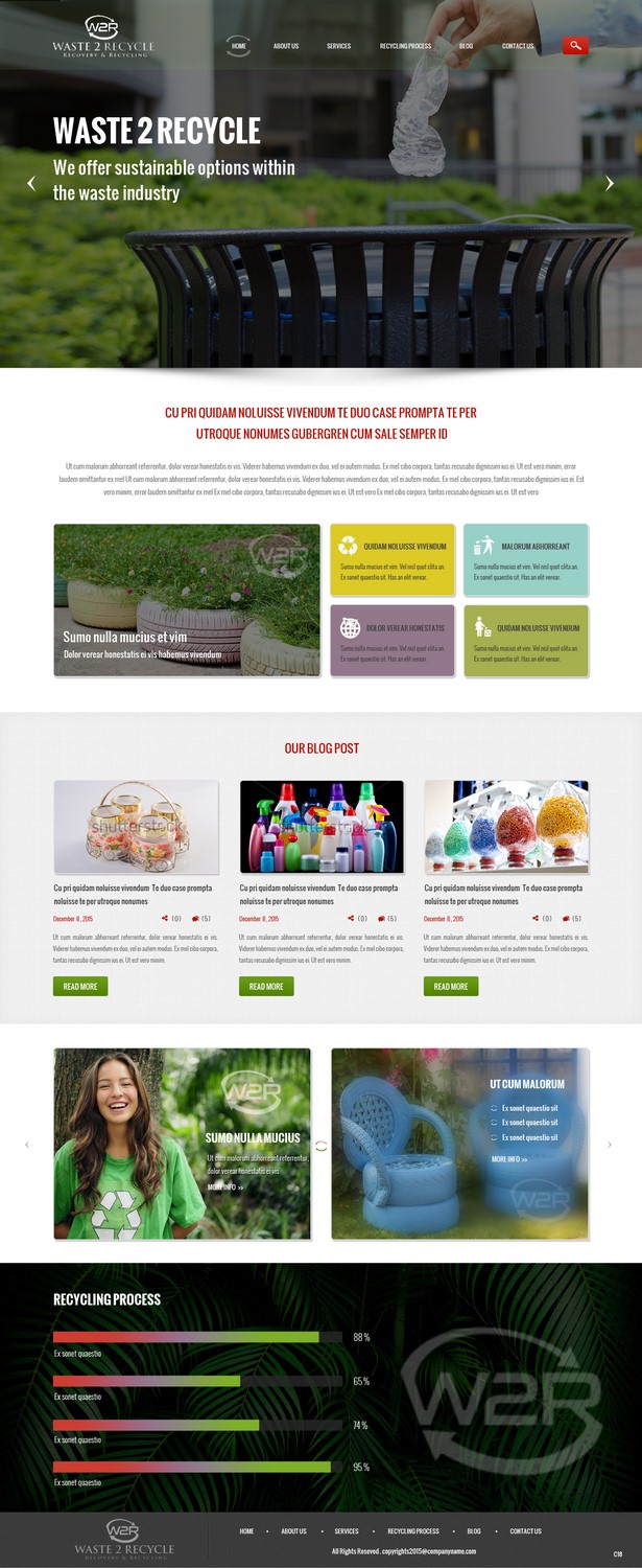 Web Design by pb for Waste 2 Recycle | Design #8463400