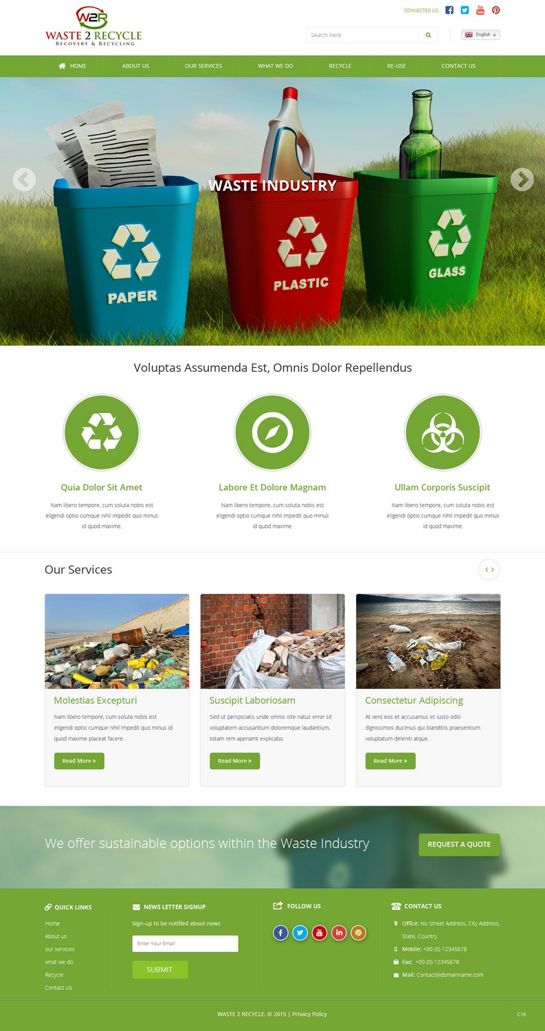 Web-Design von pb für Waste 2 Recycle | Design #8463422