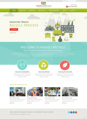 Web Design par pb pour Waste 2 Recycle | Design : #8463425